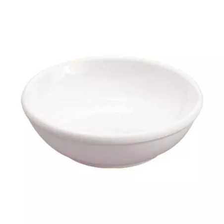 Plato Salsero Redondo de Melamina de 9.1 x 2 Centimetros de Color Blanco MASTER CHEF D053