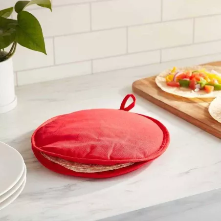 Mantenedor de Tela para Tortillas y Pizza de Color Rojo FOX RUN BRANDS 8655