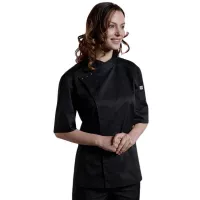 Gabacha Negra con 3 Broches, Manga 2/4 Talla 2XL CHECKEDOUT CU158Z0100E-2XL