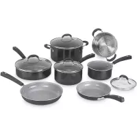 Ollas de Ceramica con Antiadherente de Color Negro, Set 11 Piezas CUISINART 54C-11BK