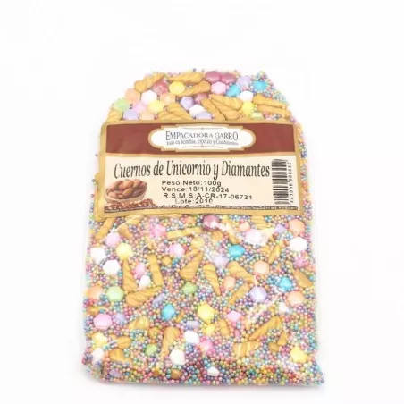 Confitillo Surtido de Cuernos de Unicornio y Diamantes   MAGIC COLORS 7443006008442