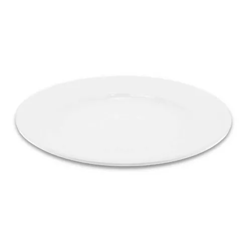 Plato Redondo de Porcelana Borde Ancho de 9 Pulgadas Blanco CATER MAX A703