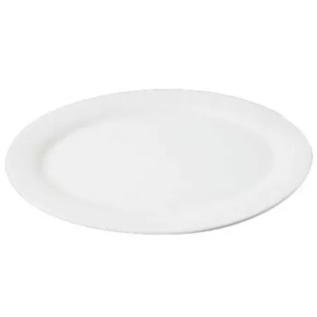 Plato Ovalado de Porcelana Borde Delgado 14 Pulgadas Blanco CATER MAX A824