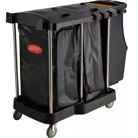 Carro Compacto para Limpieza, Color Negro MASTER CHEF JW-CCLS