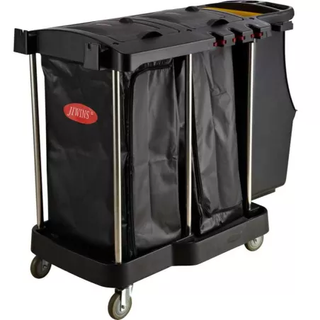 Carro Compacto para Limpieza, Color Negro MASTER CHEF JW-CCLS