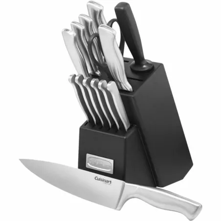 Cuchillos de Acero Inoxidable Base Negra, Set de15 piezas CUISINART C77SS-15PK