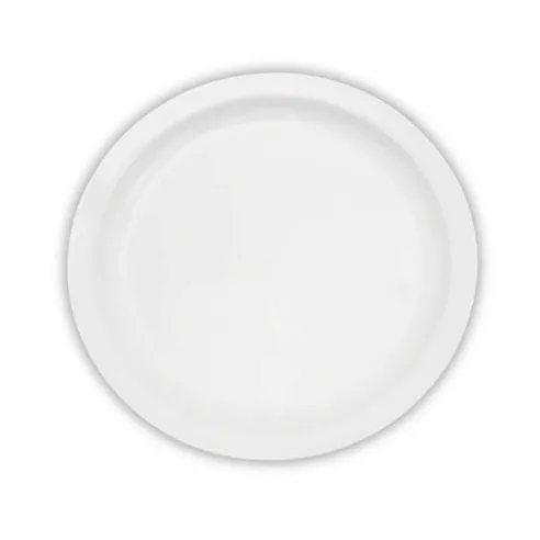 Plato Redondo de Porcelana de Borde Delgado 8.25 Pulgadas Blanco ARNI S4851