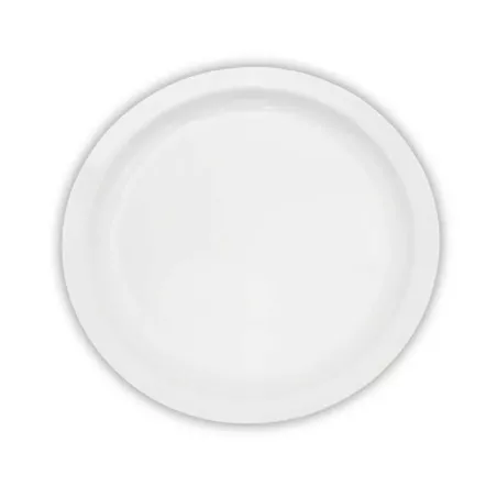 Plato Redondo de Porcelana de Borde Delgado 8.25 Pulgadas Blanco ARNI S4851