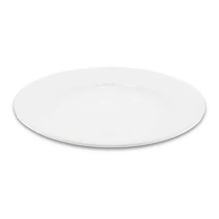 Plato Redondo de Porcelana Borde Ancho 12 Pulgadas Blanco CATER MAX A708