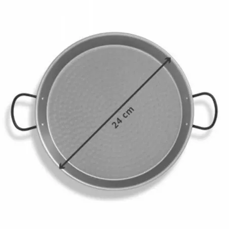 Paellera de Hierro Pulido de 24 Centimetros, Capacidad de 1 Plaza   VAELLO 0124