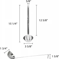 Cucharon de Acero Inoxidable de 2 Piezas, Capacidad de 6 Onzas THUNDER SLTL006 2
