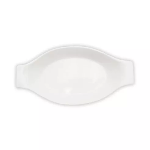 Plato Gratin Ovalado de Porcelana 10.25 Pulgadas Blanco ARNI S0563