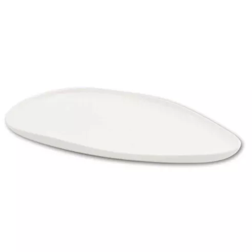 Plato Leave Ovalado de Porcelana 13.5 Pulgadas Blanco ARNI C1418