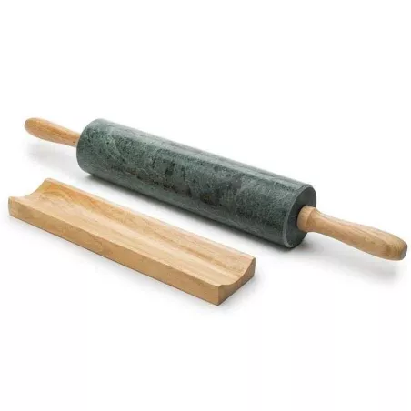 Rodillo de Marmol con Base de Madera de Color Verde FOX RUN BRANDS 3842