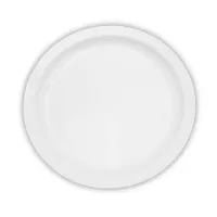 Plato Redondo de Porcelana de Borde Delgado de 9 Pulgadas Blanco ARNI S4889