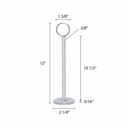 Porta Numero de 12 Pulgadas con Base de 2 Pulgadas THUNDER CRTCH012