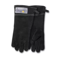 Guantes para BBQ de Cuero de 15 Pulgadas, Color Negro, Set de 2 Unidades OUTSET 76604