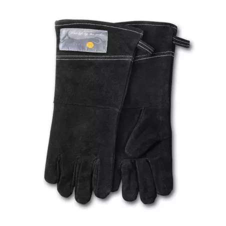Guantes para BBQ de Cuero de 15 Pulgadas, Color Negro, Set de 2 Unidades OUTSET 76604