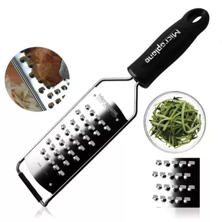 Rallador de Mano de Acero Inoxidable de Puno de Silicon MICROPLANE 45008E