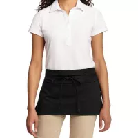 Delantal para Ayudante de Cocina o Salonero con 3 Bolsillos de Color Negro MASTER CHEF WAP-BK 2