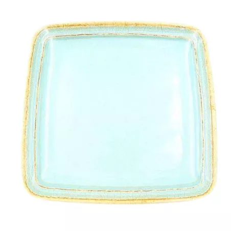 Plato Cuadrado de Melamina de 9 Pulgadas de Color Verde Claro MASTER CHEF B792