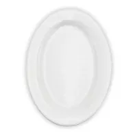 Platon Ovalado de Porcelana de Borde Delgado de 13.5 Pulgadas Blanco ARNI S6137