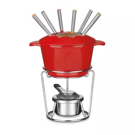 Fondue de Hierro Colado Rojo, Set de 13 Piezas CUISINART FP-115RS