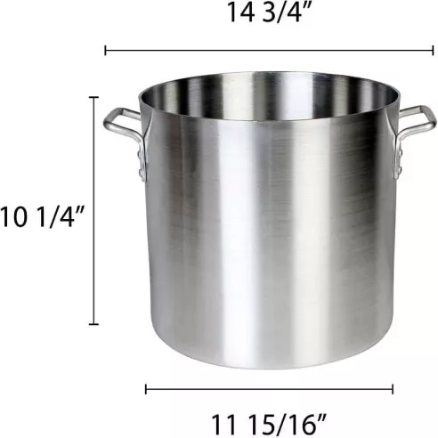 Olla Stock de Aluminio sin Tapa de 16 Quartos MASTER CHEF ASTP-16