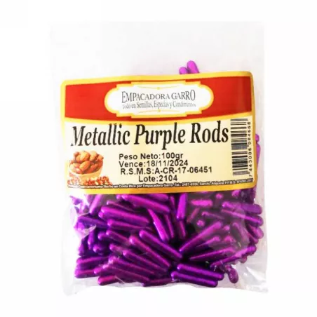 Confitillo de Barras Metalizadas Purpura de 100 Gramos MAGIC COLORS 7443006084668