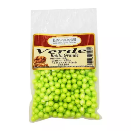 Confitillo Verde de Bolitas Grandes de 100 Gramos MAGIC COLORS 7443006082909