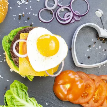 Aro para Pancakes y Huevos en Forma de Corazon, Set de 2 Unidades LURCH 00070270