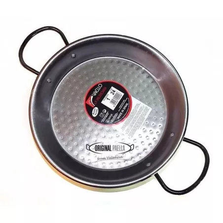Paellera de Hierro Pulido de 24 Centimetros, Capacidad de 1 Plaza   VAELLO 0124