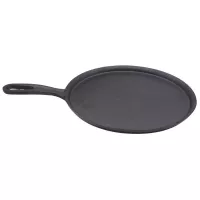 Sarten Llano de Hierro Fundido de 7 Pulgadas, Color Negro MASTER CHEF SHF-20