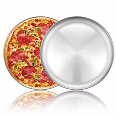Molde de Pizza de Borde Ancho de Aluminio de 16 Pulgadas MASTER CHEF PT-WR16