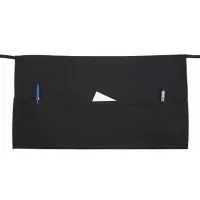 Delantal para Ayudante de Cocina o Salonero con 3 Bolsillos de Color Negro MASTER CHEF WAP-BK
