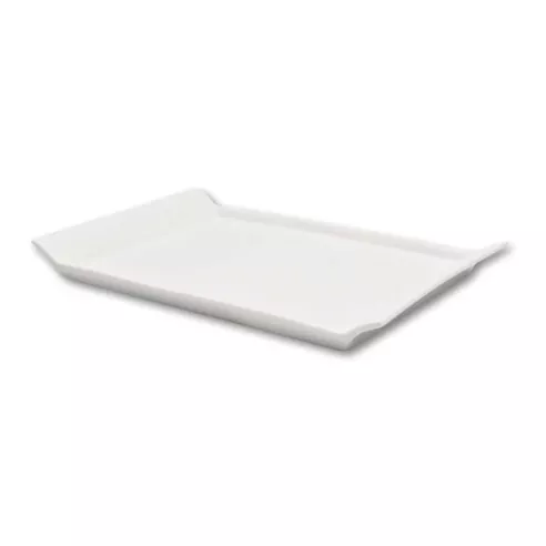 Plato Rectangular de Porcelana para Sushi 10 Pulgadas Blanco ARNI S5823