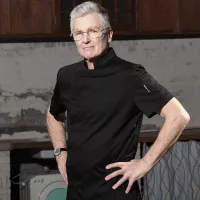 Gabacha De Chef De Peso Pesado De Alta Calidad - Placa Oculta Manga Corta, Talla M CHECKEDOUT CU155D0100A-M