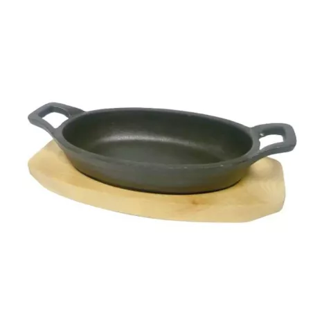 Ollita Mini Ovalada con Manijas con Base de 15.5 x 9.7 x 3 Centimetros  MASTER CHEF 803A