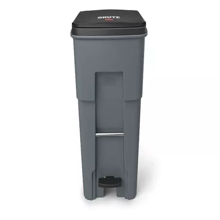 Basurero Rollout de 65 Galones con 2 Ruedas y Pedal, Color Gris  RUBBERMAID 1971968