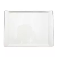 Plato Rectangular de Porcelana para Sushi 10 Pulgadas Blanco ARNI S5823