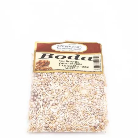 Confitillo con Diseno de Palitos y Perlas, 100 Gramos, Color Cafe y Beige MAGIC COLORS 7443006008596