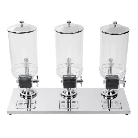 Dispensador de Cereal de 3 Compartimientos de 3 x 8 Litros MASTER CHEF 4650360