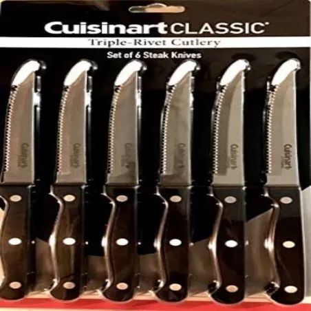 Cuchillo de Carne Clasico, Set de 6 Unidades de 4-1/2 Pulgadas CUISINART C77TR-6PSK