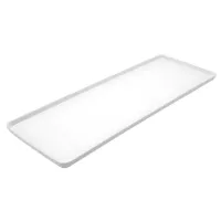 Bandeja Rectangular Lisa de Melamina de 19.5 x 7 Pulgadas, Color Blanco MASTER CHEF B598