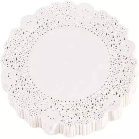 Blonda Desechable Redonda de Papel de 6 Pulgadas, Caja de 1000 Unidades, Color Blanco SIN ASIGNAR 137025