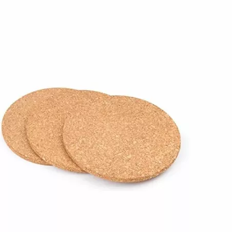 Porta Vasos Redondo de Corcho de 7 Pulgadas, Set de 3 Unidades FOX RUN BRANDS 4440