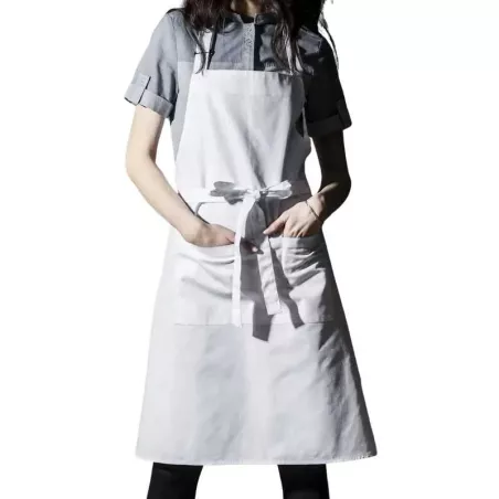 Delantal Full de Color Blanco CHECKEDOUT CU376S0200A