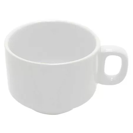 Taza de Porcelana Blanca Apilable de 220 Mililitros CATER MAX 851