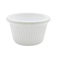 Ramekin Ranurado de 1.5 Onzas, Color Blanco THUNDER ML507W1