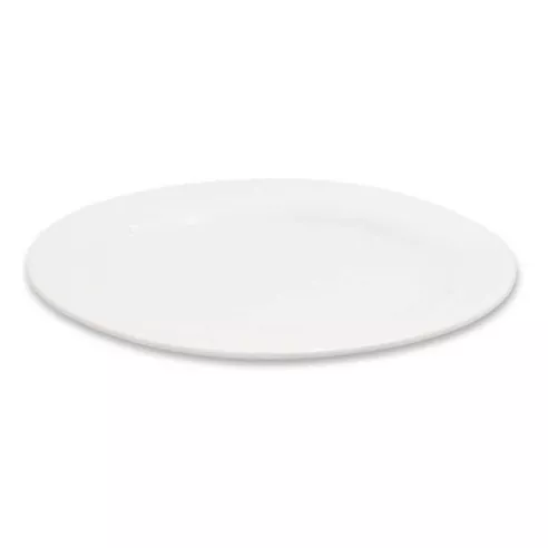 Plato Ovalado de Porcelana de Borde Delgado de 11.5 Pulgadas Blanco ARNI S6505